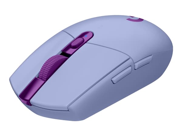 Logitech G G305 - Mus - optisk - 6 knappar - trådlös - 2.4 GHz - trådlös USB-mottagare - lila