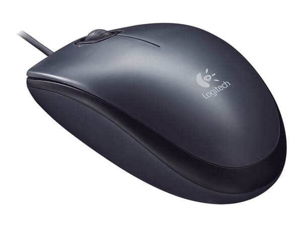 Logitech M90 - Mus - høyre- og venstrehåndet - optisk - kablet - USB Grå
