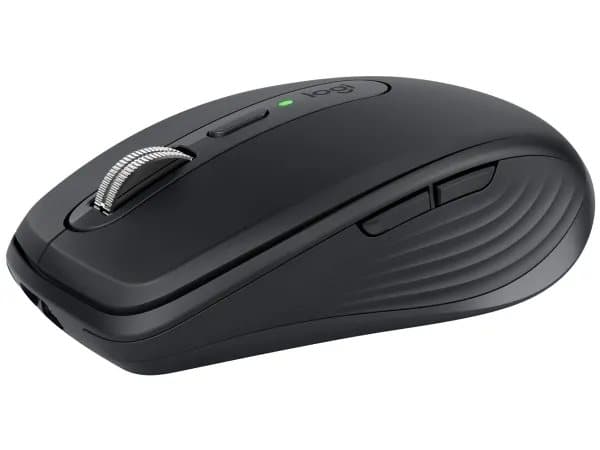 Logitech MX Anywhere 3 - Mus - laser - 6 knapper - trådløs - 2.4 GHz, Bluetooth - USB trådløs mottaker - grafitt