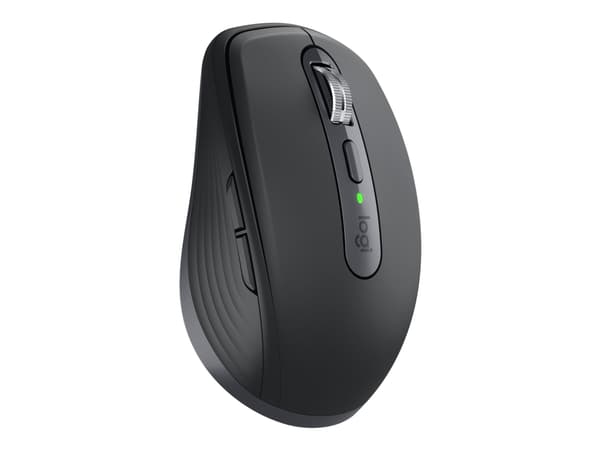 Logitech MX Anywhere 3 - Mus - laser - 6 knapper - trådløs - 2.4 GHz, Bluetooth - USB trådløs mottaker - grafitt