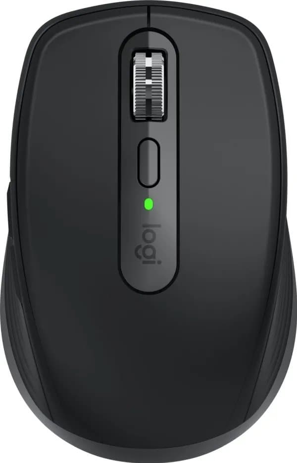 Logitech MX Anywhere 3 - Mus - laser - 6 knapper - trådløs - 2.4 GHz, Bluetooth - USB trådløs mottaker - grafitt