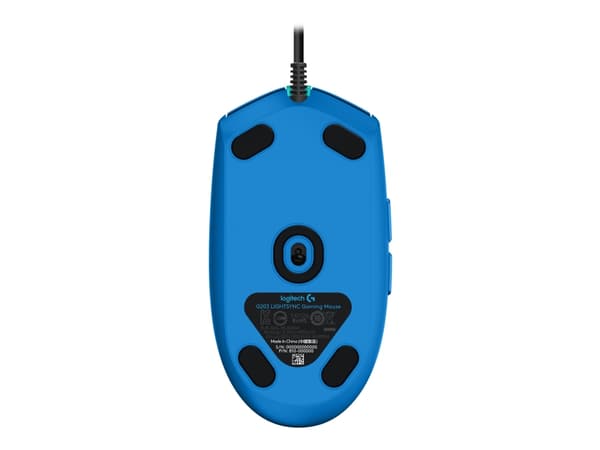 Logitech Gaming Mouse G203 LIGHTSYNC - Mus - optisk - 6 knapper - kablet - USB - blå