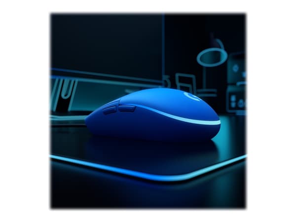 Logitech Gaming Mouse G203 LIGHTSYNC - Mus - optisk - 6 knapper - kablet - USB - blå Blå