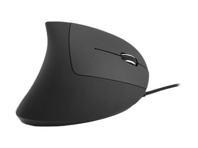 MediaRange MROS230 - Vertikal mus - ergonomisk - högerhänt - optisk - 6 knappar - kabelansluten - USB 2.0 - svart