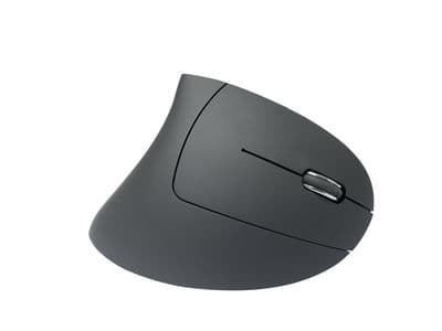 MediaRange - Vertikal mus - ergonomisk - högerhänt - optisk - 6 knappar - trådlös - 2.4 GHz - trådlös USB-mottagare - svart