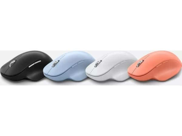 Microsoft Bluetooth Ergonomic Mouse - Mus - ergonomisk - optisk - 5 knappar - trådlös - Bluetooth 5.0 LE - Glaciär