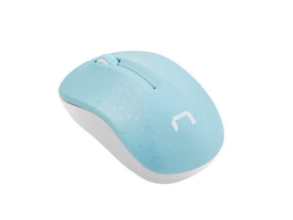 NATEC NMY-1651, Ambidextrous, Bluetooth, 1600 DPI, Blå, Vit