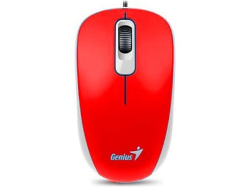 Genius Computer Technology DX-110, Ambidextrous, Optisk, USB Type-A, 1000 DPI, Röd
