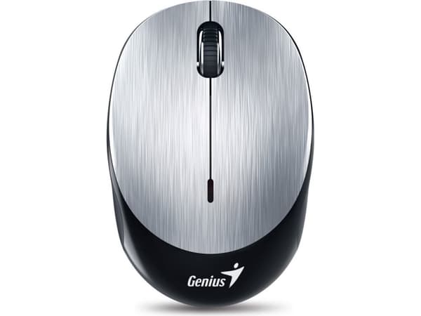 Genius Computer Technology NX-9000BT, Ambidextrous, BlueEye, Bluetooth + USB Type-A, 1200 DPI, Svart, Silver