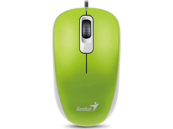 Genius Computer Technology DX-110, Ambidekstriøs, Optisk, USB Type-A, 1000 DPI, Grønn