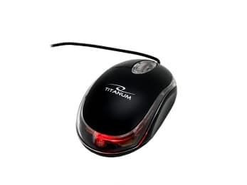 TITANUM TM102K, Molempikätinen, Optinen, USB A-tyyppi, 1000 DPI, Musta