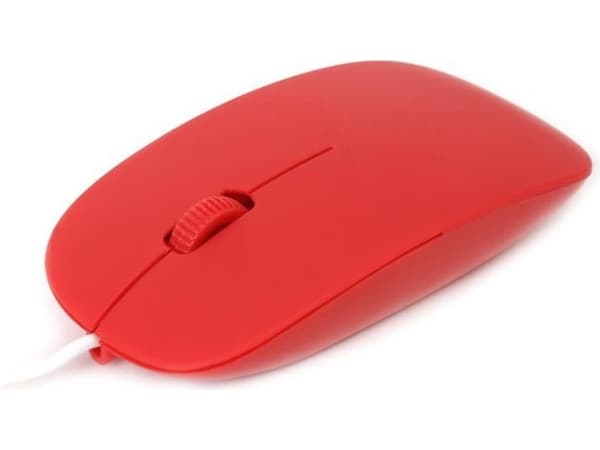 Omega OM0414CR, Ambidekstriøs, Optisk, USB Type-A, 1000 DPI, Rød
