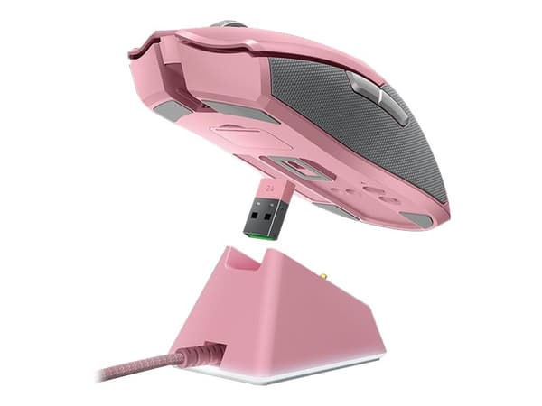 Razer Viper Ultimate, Oikeakätinen, Optinen, RF Wireless + USB Type-C, 20000 DPI, Vaaleanpunainen