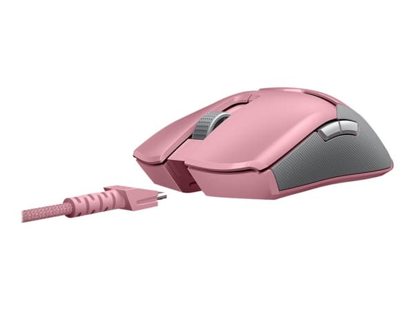 Razer Viper Ultimate, Oikeakätinen, Optinen, RF Wireless + USB Type-C, 20000 DPI, Vaaleanpunainen