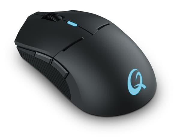 QPAD DX900, Ambidextrous, Vertikal design, Optisk, RF Wireless + USB Type-C, 16000 DPI, Svart