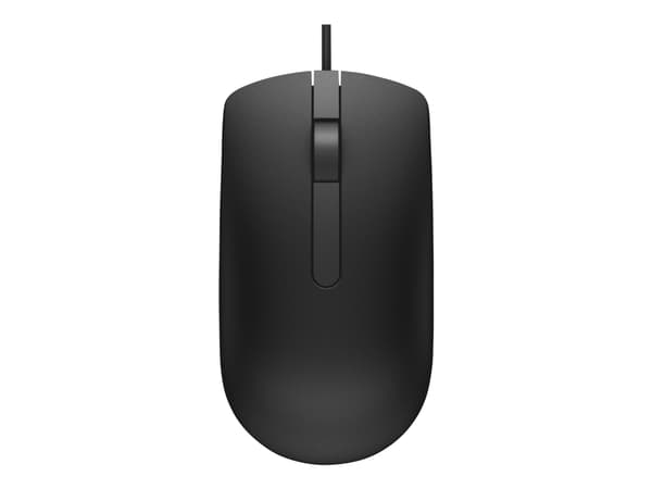 Dell MS116 - Mus - optisk - 2 knappar - kabelansluten - USB - svart - detaljhandel