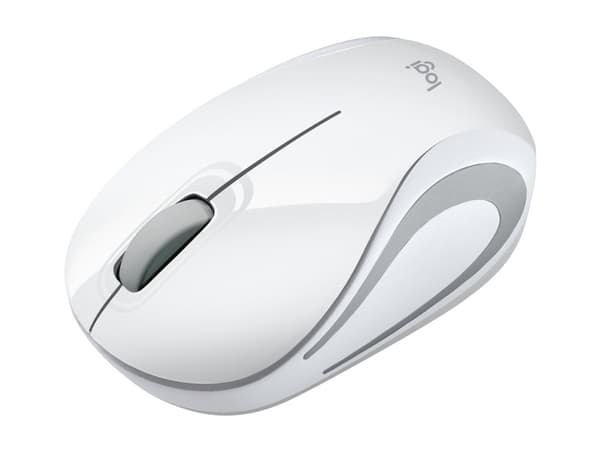Logitech M187 - Mus - optisk - trådløs - 2.4 GHz - USB trådløs mottaker - hvit