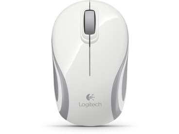 Logitech M187 - Mus - optisk - trådløs - 2.4 GHz - USB trådløs mottaker - hvit Sølv, Hvit