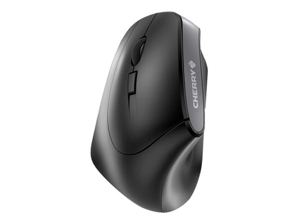 CHERRY MW 4500 LEFT - Mus - ergonomisk - vänsterhänt - optisk - 6 knappar - trådlös - trådlös USB-mottagare - svart