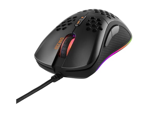 DELTACO GAMING DM210 - Mus - 7 knapper - kablet - USB - svart