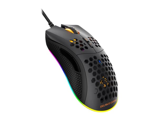 DELTACO GAMING DM210 - Mus - 7 knapper - kablet - USB - svart