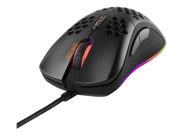 DELTACO GAMING DM210 - Mus - 7 knappar - kabelansluten - USB - svart Svart