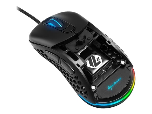 Sharkoon Light² 200 - Mus - optisk - 6 knappar - kabelansluten - USB