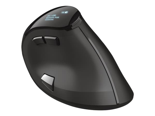 Trust Voxx, Oikeakätinen, Vaakasuuntainen muotoilu, Optinen, RF Wireless + Bluetooth, 2400 DPI, Musta