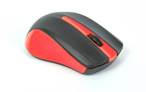 Omega OM05B, Molempikätinen, Laser, USB A-tyyppi, 1000 DPI, Musta, Punainen