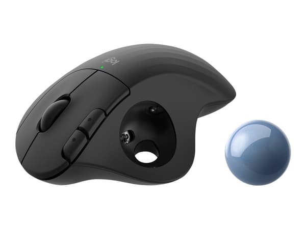 Logitech Ergo Series ERGO M575 - Styrkula - optisk - 5 knappar - trådlös - Bluetooth 5.0 LE, 2.4 GHz - trådlös USB-mottagare - grafit