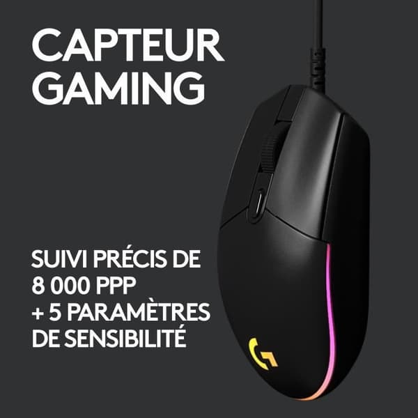 Logitech - G203 LightSync RGB Gaming Mouse - Svart