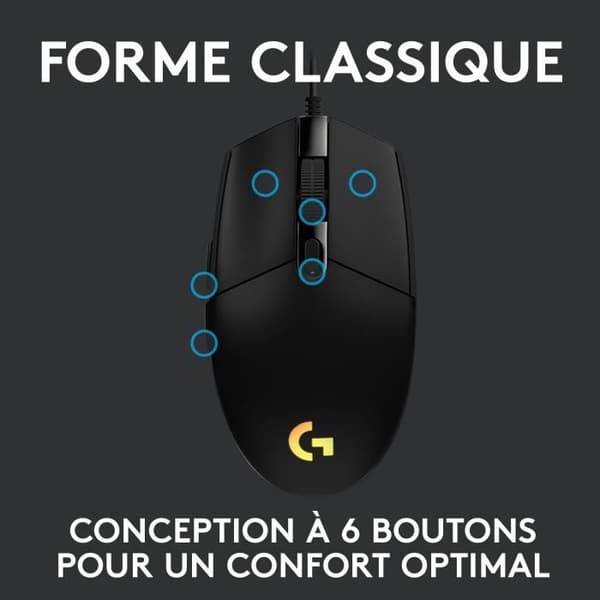 Logitech - G203 LightSync RGB Gaming Mouse - Svart