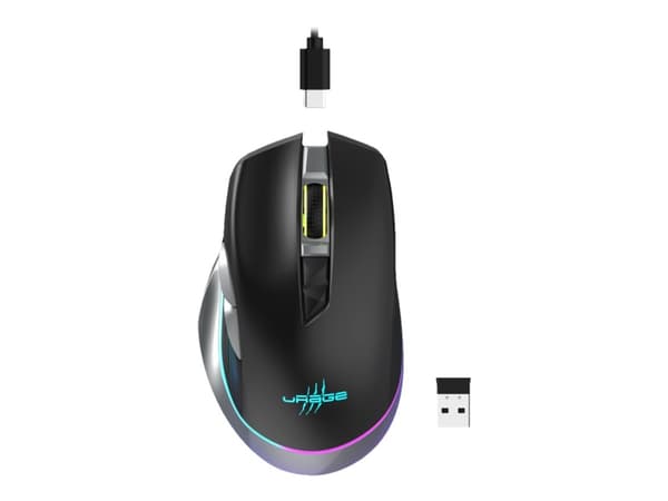 Hama uRage Reaper 700 unleashed - Mus - ergonomisk - optisk - 9 knappar - trådlös - 2.4 GHz - trådlös USB-mottagare - svart