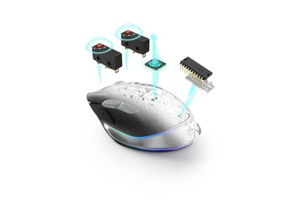Hama uRage Reaper 700 unleashed - Mus - ergonomisk - optisk - 9 knappar - trådlös - 2.4 GHz - trådlös USB-mottagare - svart