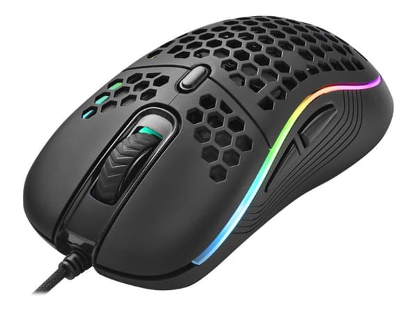 Sharkoon Light² S - Mus - höger- och vänsterhänta - optisk - 8 knappar - kabelansluten - USB