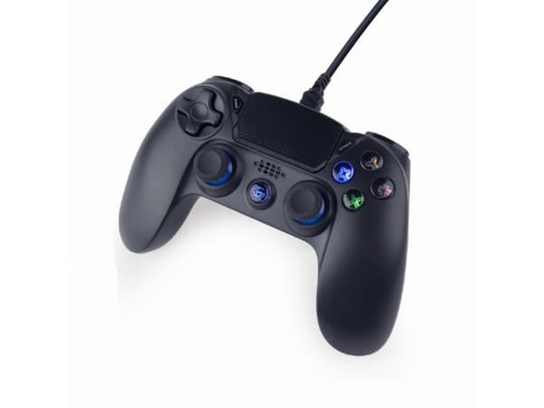 GEMBIRD JPD-PS4U-01 - Spelkontroll - 8 knappar - kabelansluten - svart - för Sony PlayStation 4, PC