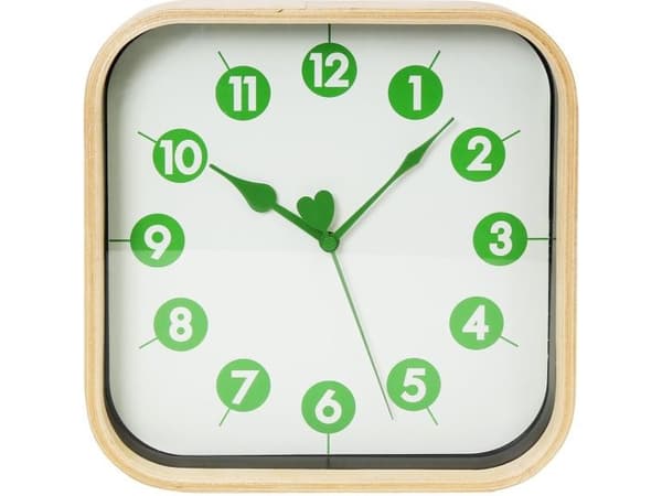 Platinet wall clock Morning, green (42988)