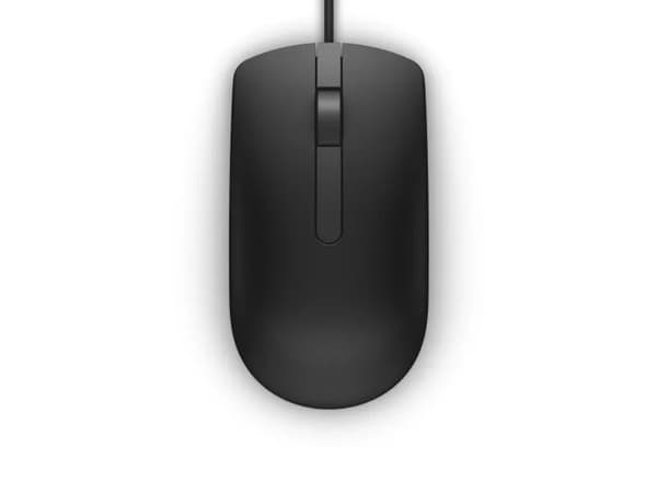 Dell MS116 - Mus - optisk - 2 knappar - kabelansluten - USB - svart