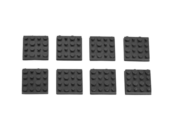 Renkforce RF-4491740, Sort, Gummi, 8 stykker, 1 cm, 39 mm, 39 mm