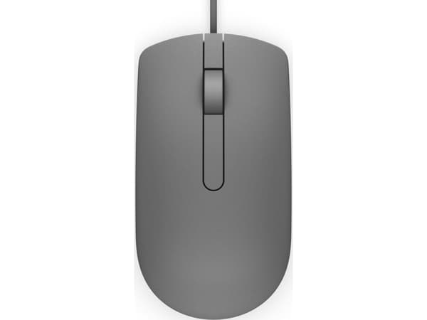 Dell MS116 - Mus - optisk - 2 knappar - kabelansluten - USB - grå