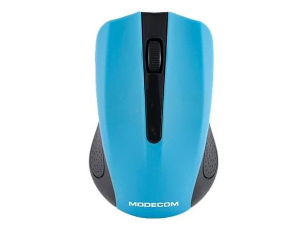 ModeCom MC-WM9 - Mus - optisk - trådlös - 2.4 GHz - trådlös USB-mottagare - svart, blå Svart, Blå