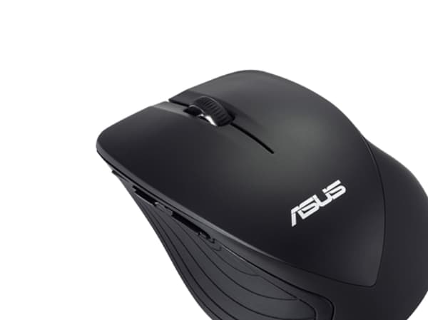 ASUS WT465 - Mus - optisk - trådløs - 2.4 GHz - USB trådløs mottaker - svart