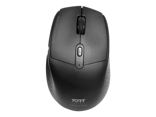 PORT Connect Professional - Mus - 5 knapper - kablet - 2.4 GHz, Bluetooth - USB / USB-C trådløse mottakere