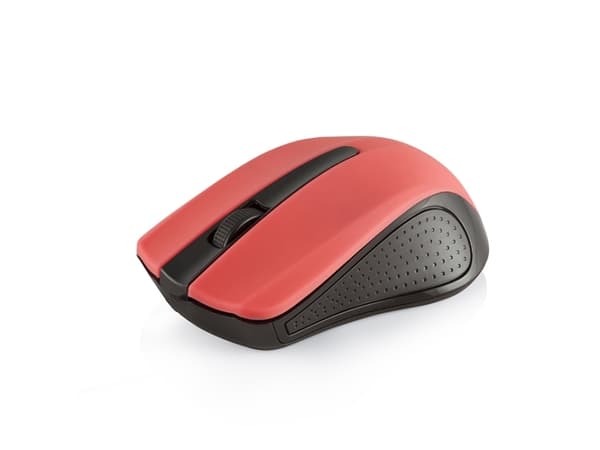 ModeCom MC-WM9 - Mus - optisk - trådlös - 2.4 GHz - trådlös USB-mottagare - svart, röd