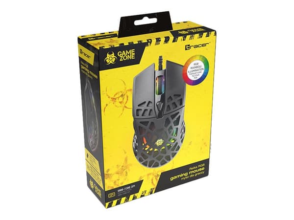 Tracer GAMEZONE Reika - Mus - högerhänt - optisk - 6 knappar - kabelansluten - USB - matt finish Svart