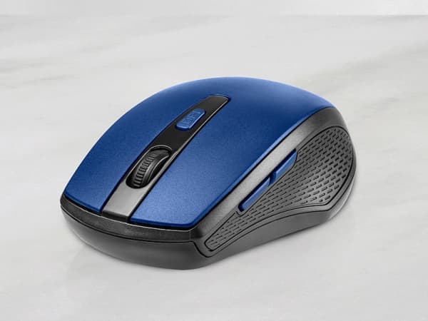 Tracer Deal RF - Mus - ergonomisk - nano - högerhänt - optisk - 6 knappar - trådlös - 2.4 GHz - trådlös USB-mottagare - blå - hängande låda