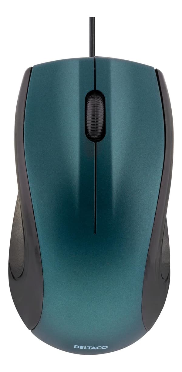 Wired optical mouse, 3 buttons with a scroll, 1200 DPI, blue