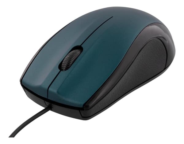 Wired optical mouse, 3 buttons with a scroll, 1200 DPI, blue
