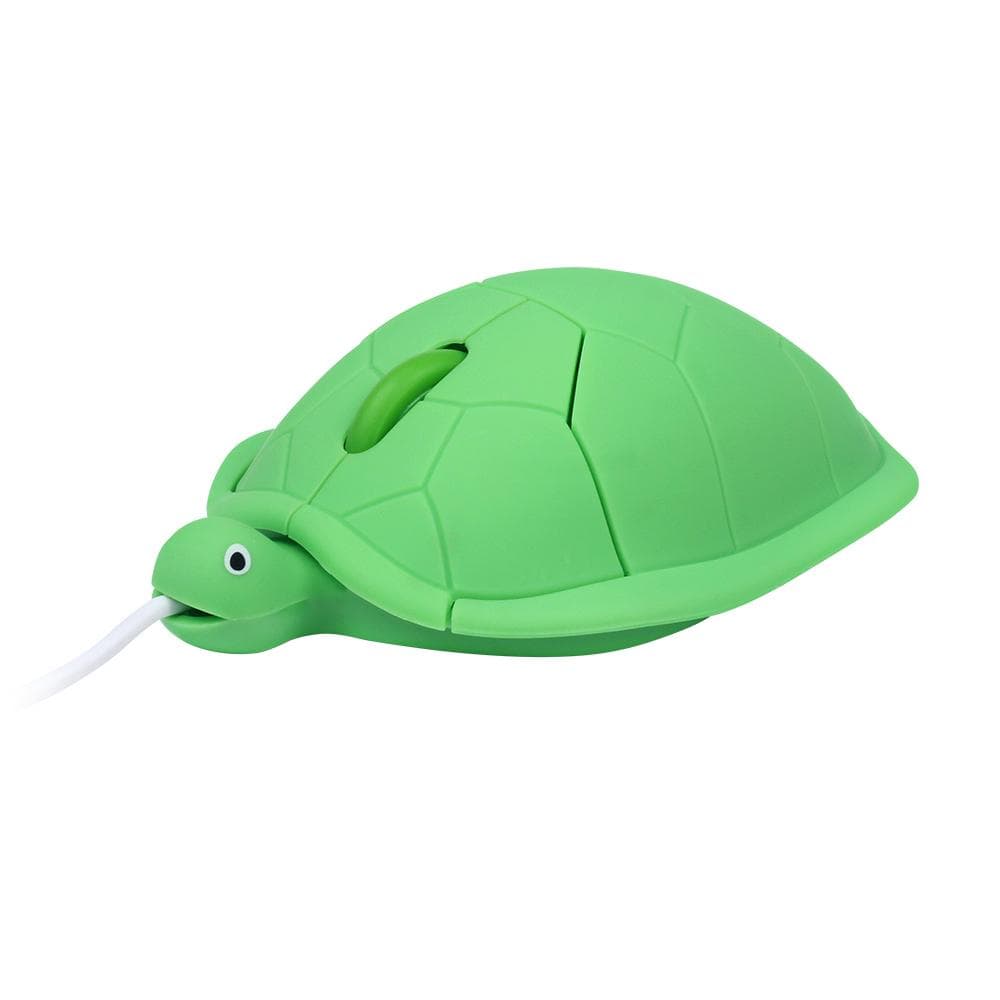 USB 3D Optisk Trådbunden Mus Cute Turtle - Grön
