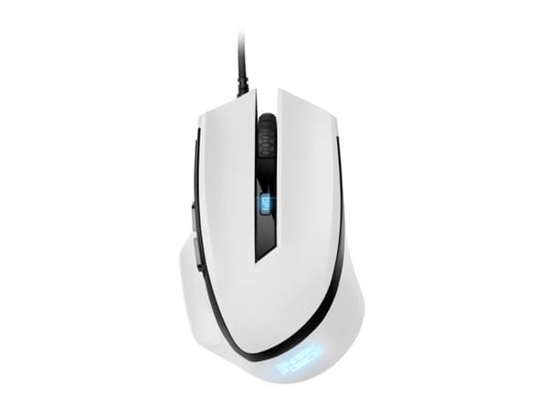 Sharkoon SHARK Force II - Mus - optisk - 6 knappar - kabelansluten - USB - vit